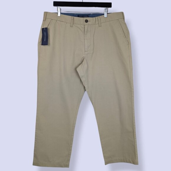 Tommy Hilfiger Tailored Fit Khaki Pants - Picture 1 of 8